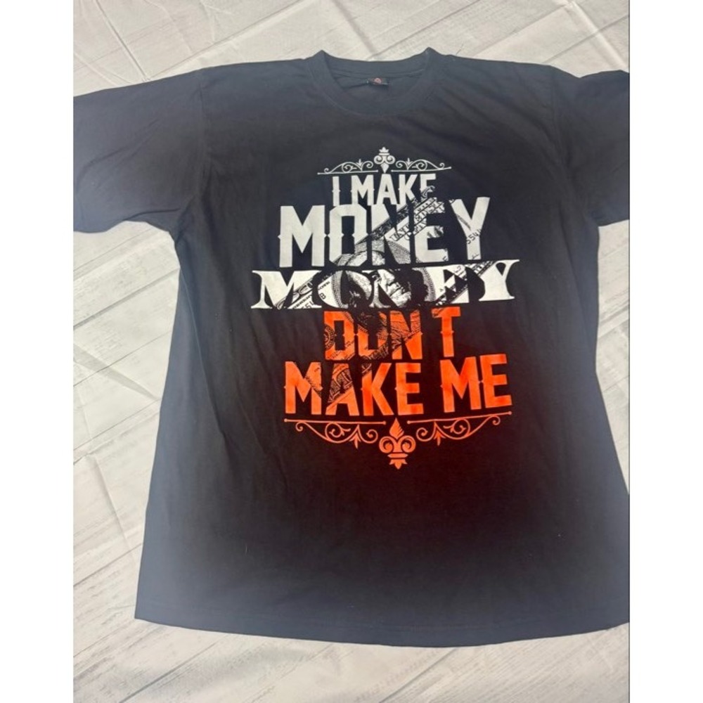 Iced Out Clothing Co. Black Graphic T-Shirt I Make Money 3XL